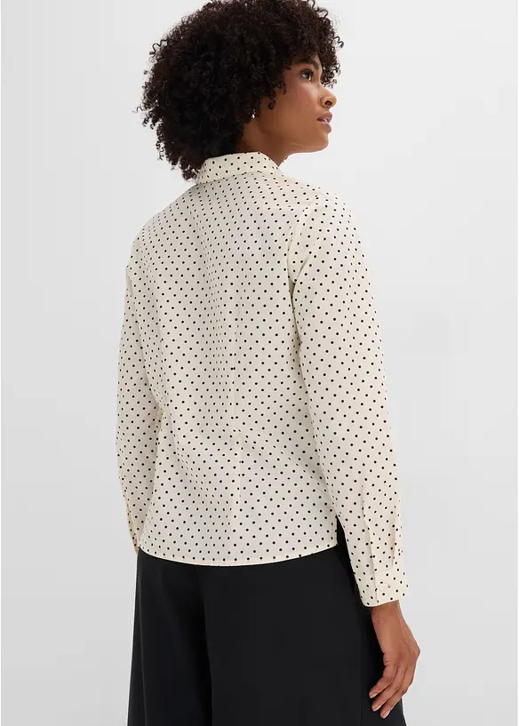Skjortblus med bomull (2-pack), bonprix