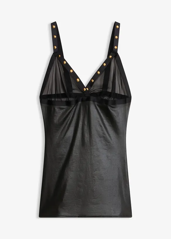 Kl&auml;nning med wetlook, bonprix
