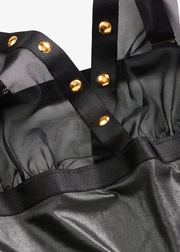 Kl&auml;nning med wetlook, bonprix