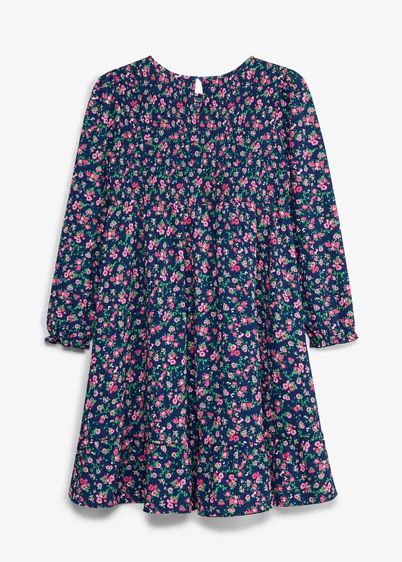 Jerseykl&auml;nning av krinklat material med struktur, bonprix