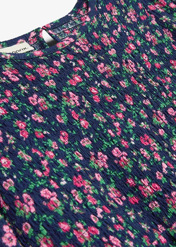 Jerseykl&auml;nning av krinklat material med struktur, bonprix