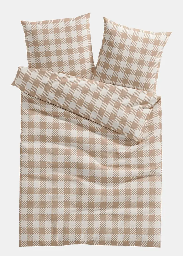 P&aring;slakanset i flanell med rutm&ouml;nster, bonprix
