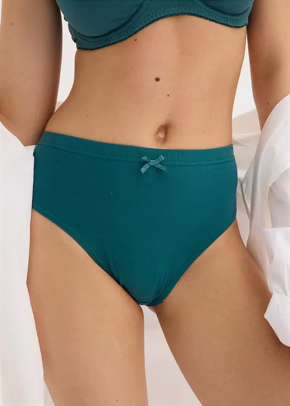 Trosa med h&ouml;gt skurna ben&ouml;ppningar (6-pack), bonprix
