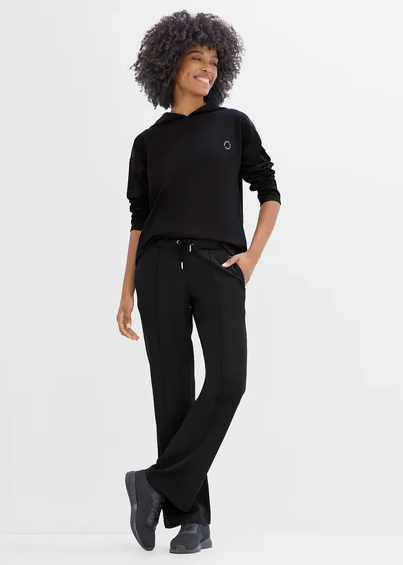 Sportig oversizesweatshirt med huva, snabbtorkande, bonprix