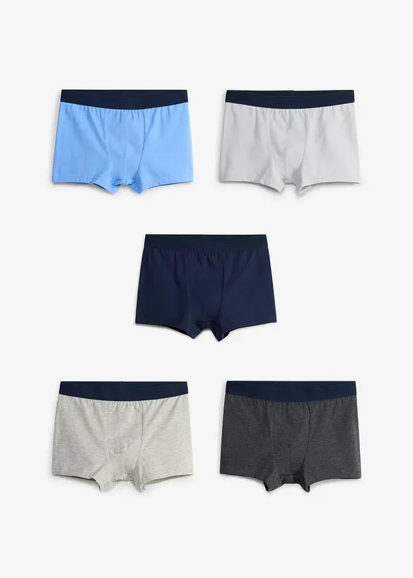 Boxerkalsong i tajt modell med mjuk, ekologisk bomull (5-pack), bonprix