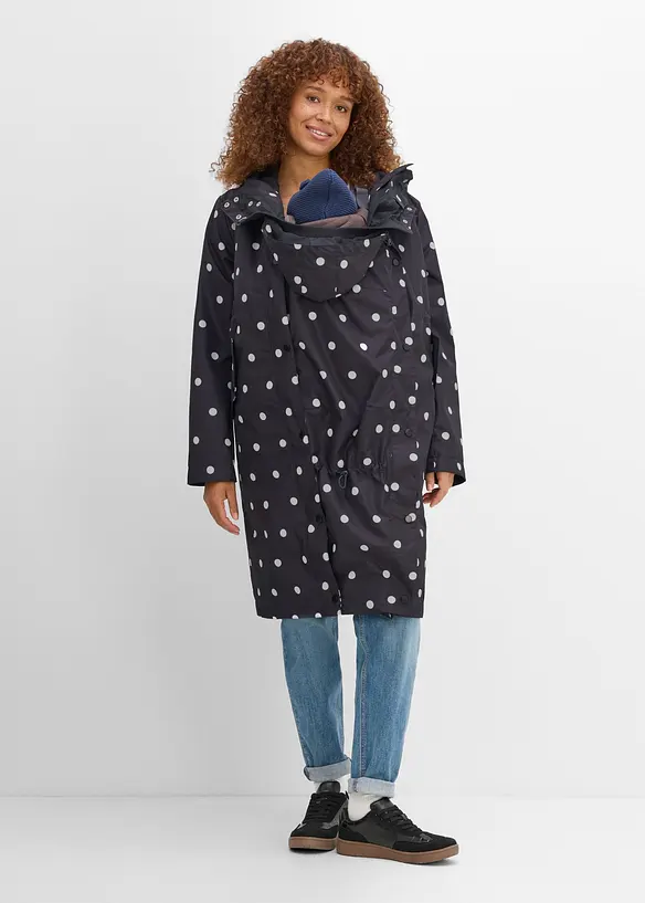 Mammajacka med bebisficka och quiltad v&auml;st (4 delar), bonprix
