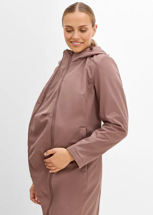 Mammakappa med babyficka och urtagbar fleecejacka (3 delar), bonprix