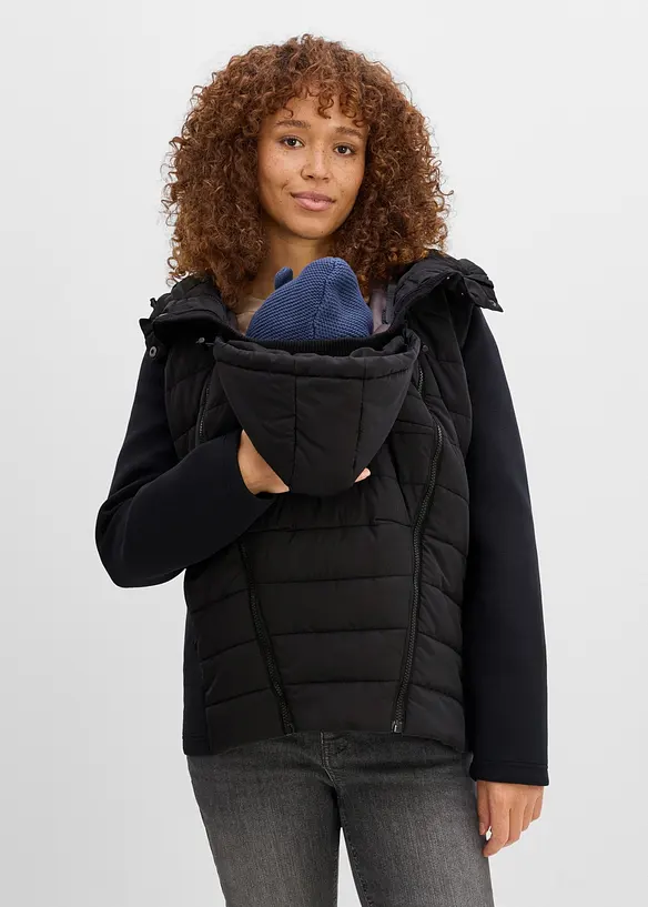 Quiltad mammajacka med babyficka (2 delar), bonprix