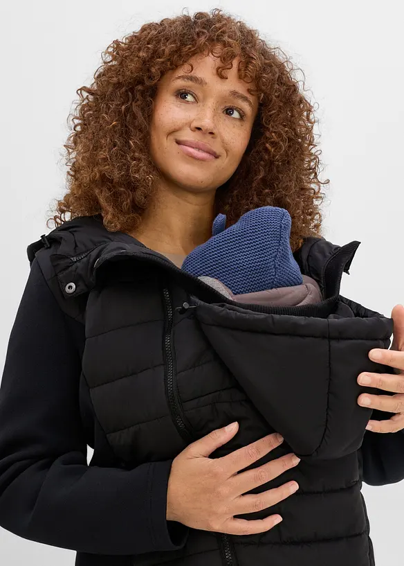 Quiltad mammajacka med babyficka (2 delar), bonprix