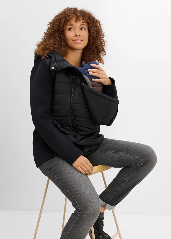 Quiltad mammajacka med babyficka (2 delar), bonprix