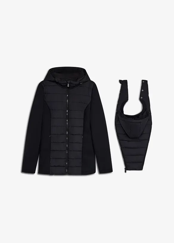 Quiltad mammajacka med babyficka (2 delar), bonprix