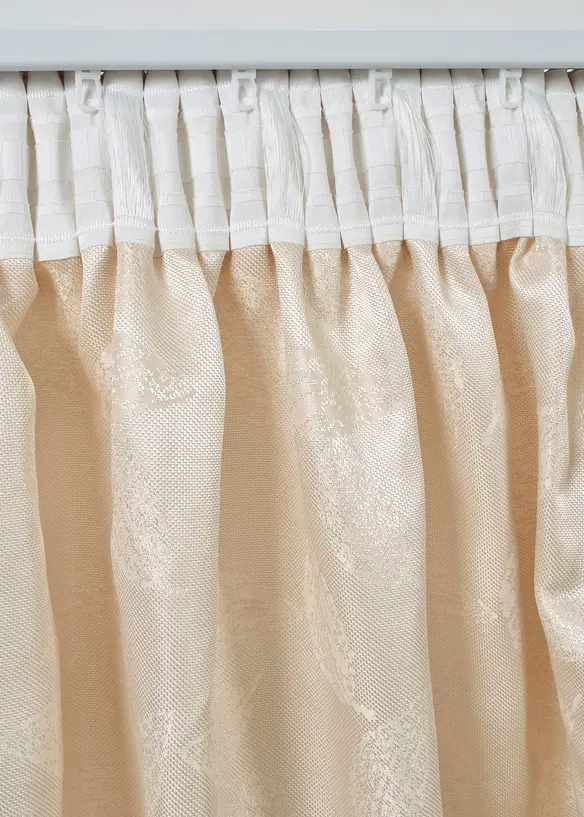 Gardinl&auml;ngd i jacquard med l&auml;tt glans (1-pack), bonprix