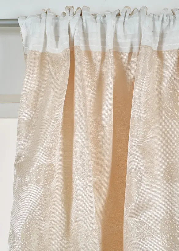 Gardinl&auml;ngd i jacquard med l&auml;tt glans (1-pack), bonprix