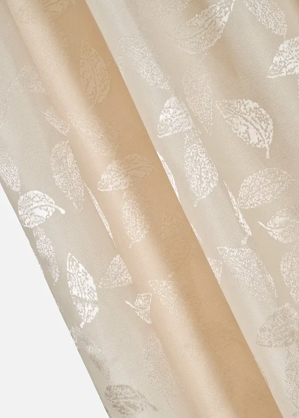 Gardinl&auml;ngd i jacquard med l&auml;tt glans (1-pack), bonprix