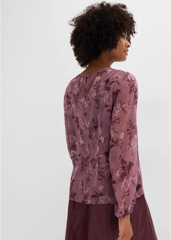 Transparent chiffongtunika, bonprix