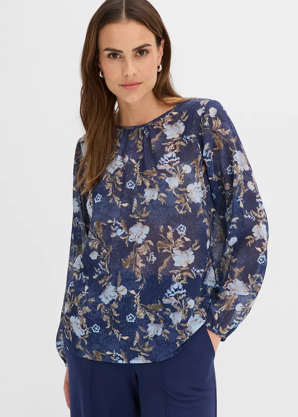 Transparent chiffongtunika, bonprix