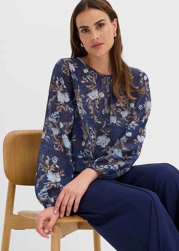 Transparent chiffongtunika, bonprix