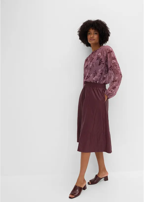 Transparent chiffongtunika, bonprix