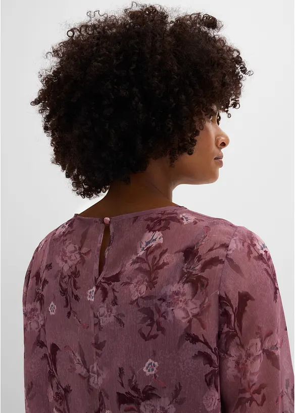 Transparent chiffongtunika, bonprix