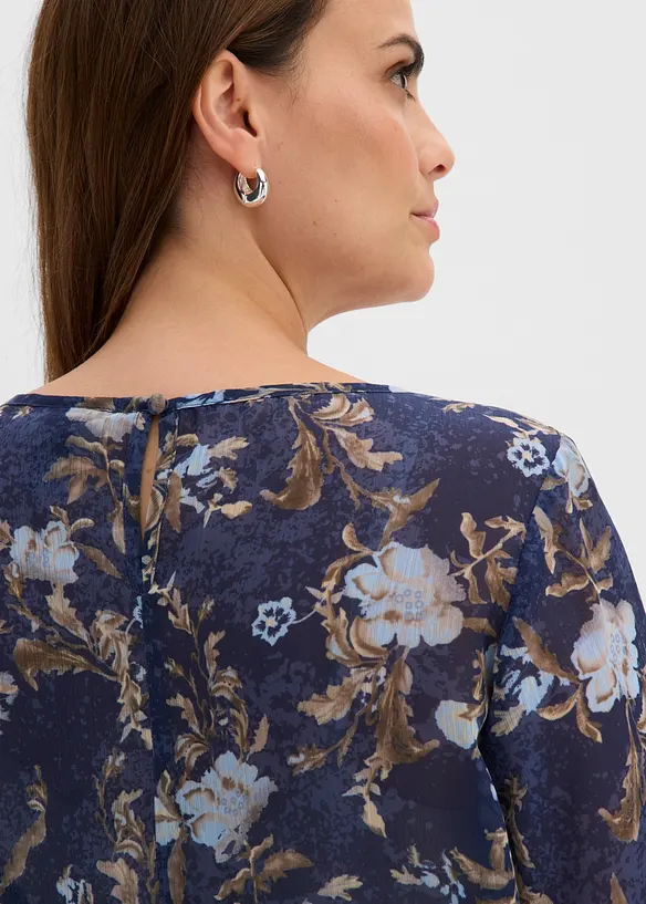Transparent chiffongtunika, bonprix