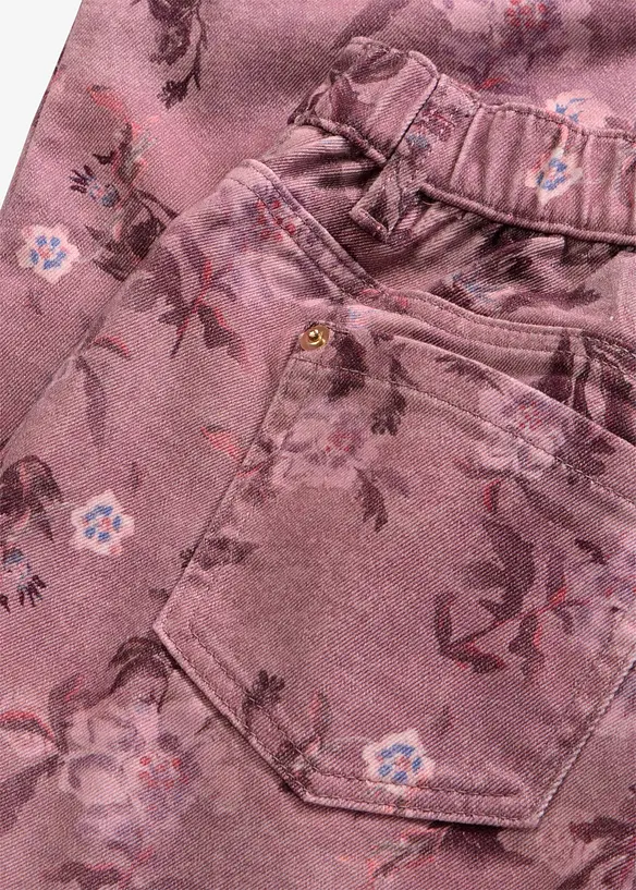 Twillbyxa med blomm&ouml;nster, bonprix