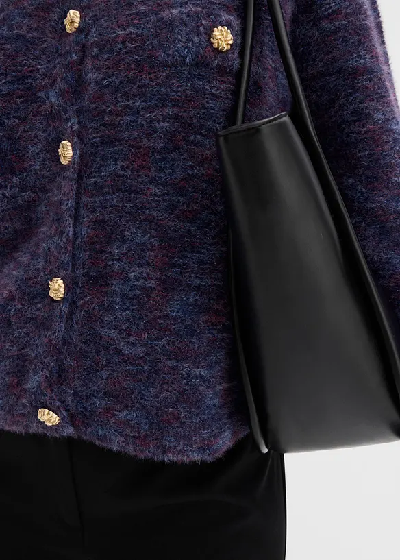 Cardigan med effektgarn, bonprix