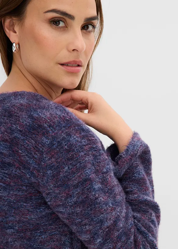 Cardigan med effektgarn, bonprix