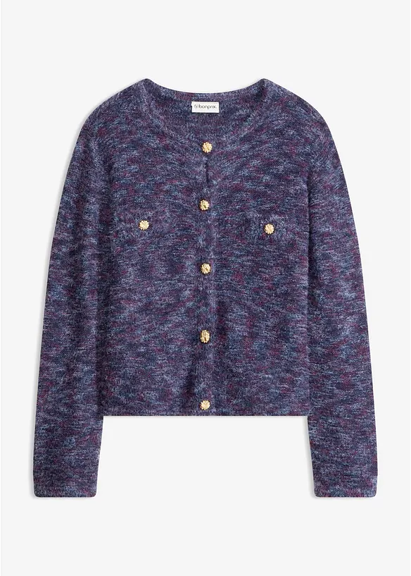 Cardigan med effektgarn, bonprix