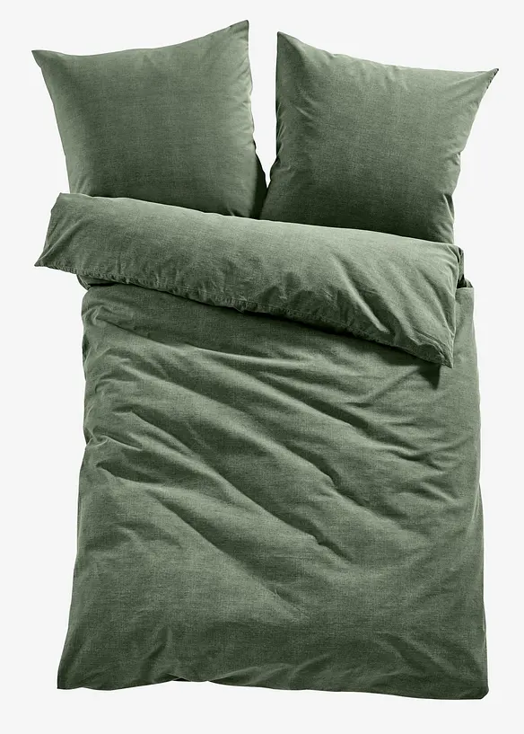 P&aring;slakanset i flanell med linnelook, bonprix