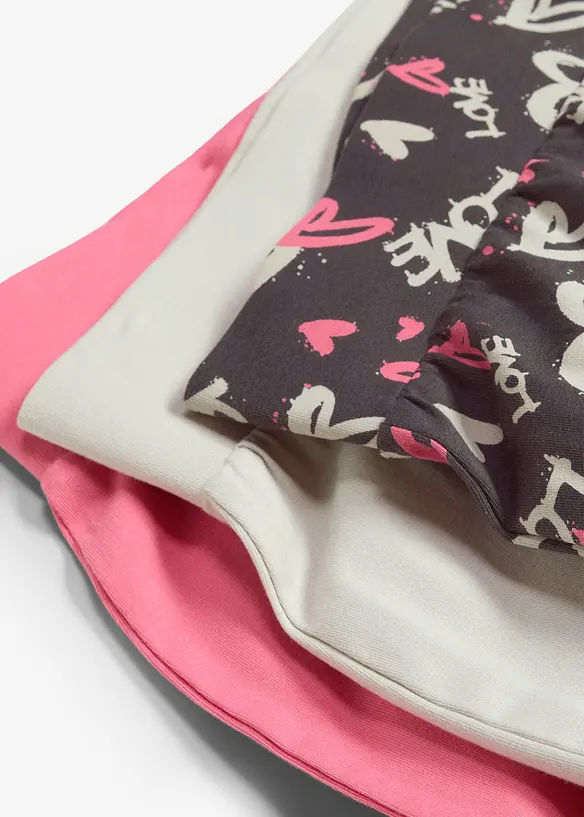 Leggings i ekologisk bomull med stretch (3-pack), bonprix