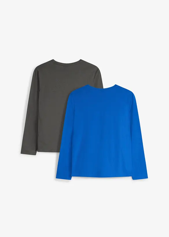 L&aring;ng&auml;rmad T-shirt i ekologisk bomull (2-pack), bonprix