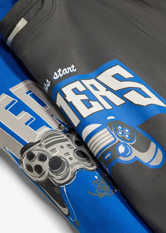 L&aring;ng&auml;rmad T-shirt i ekologisk bomull (2-pack), bonprix