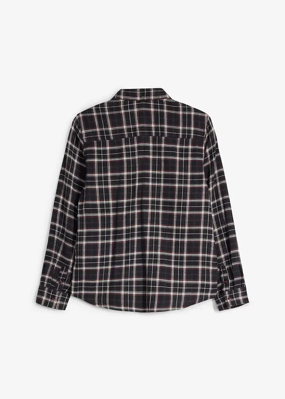 Rutig flanellskjorta med br&ouml;stfickor, bonprix