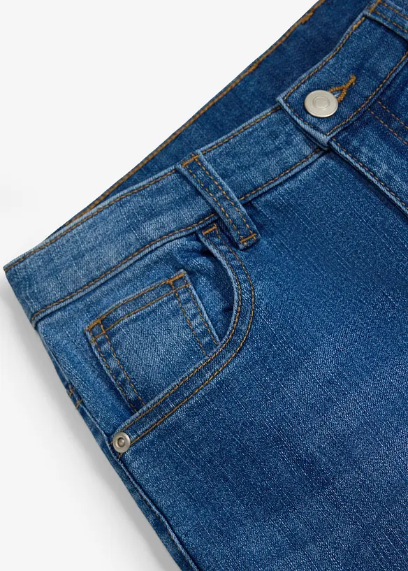 Regular Fit Stretch Jeans med reglerbar midja, Straight, bonprix