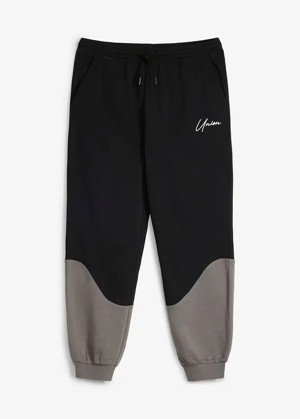 Joggingbyxa av mjuk, ekologisk bomull med kontrasterande detaljer, bonprix