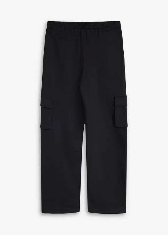 Joggingbyxa med cargofickor, av mjuk ekologisk bomull i Loose Fit, bonprix