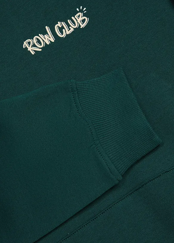 Hoodie av mjuk, ekologisk bomull med stort ryggtryck, bonprix