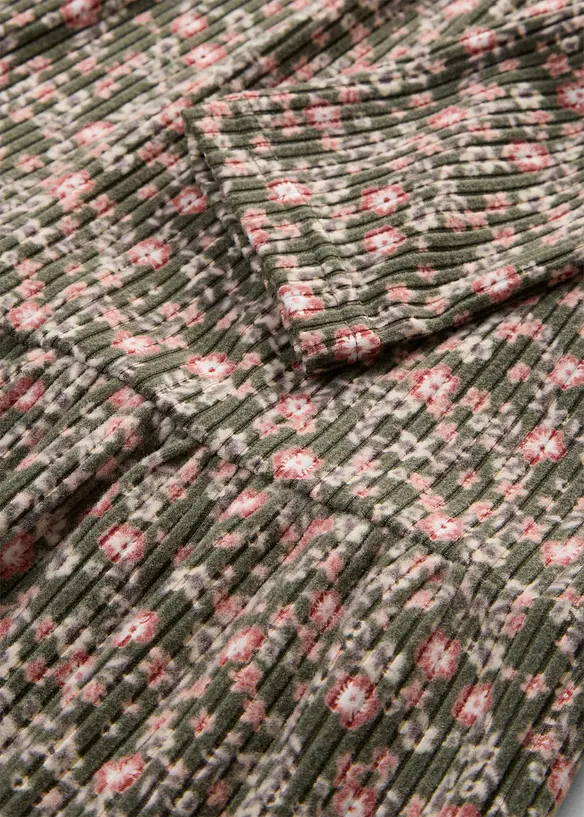 Ribbad midikl&auml;nning med stretch, bonprix