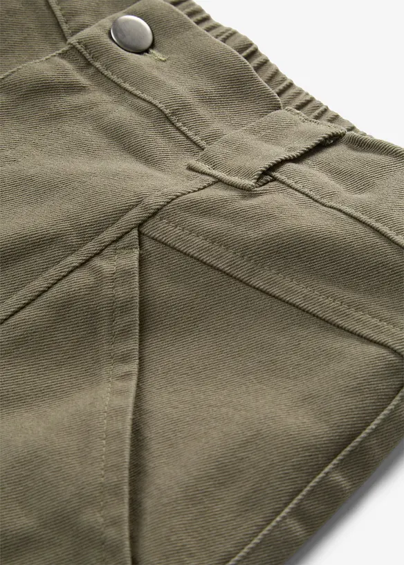 Byxa i barrelmodell av elastisk bomullsmix, bonprix