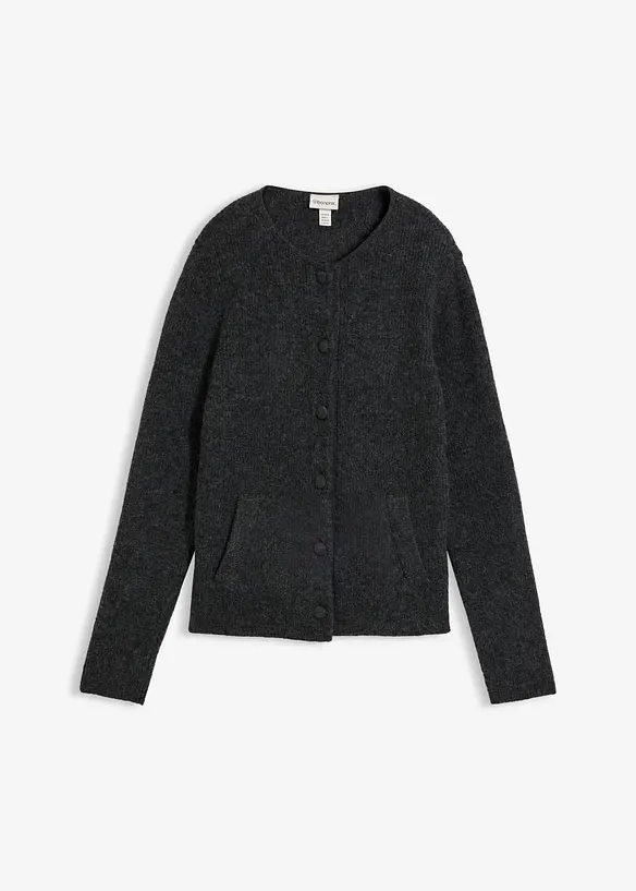 Ribbstickad cardigan, bonprix
