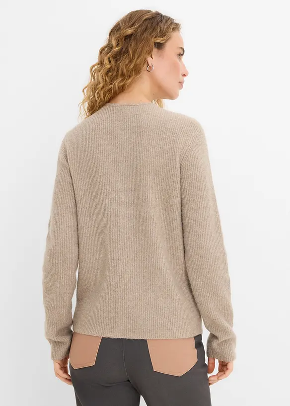 Ribbstickad cardigan, bonprix