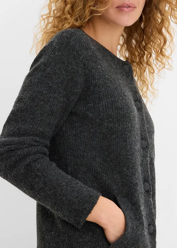 Ribbstickad cardigan, bonprix