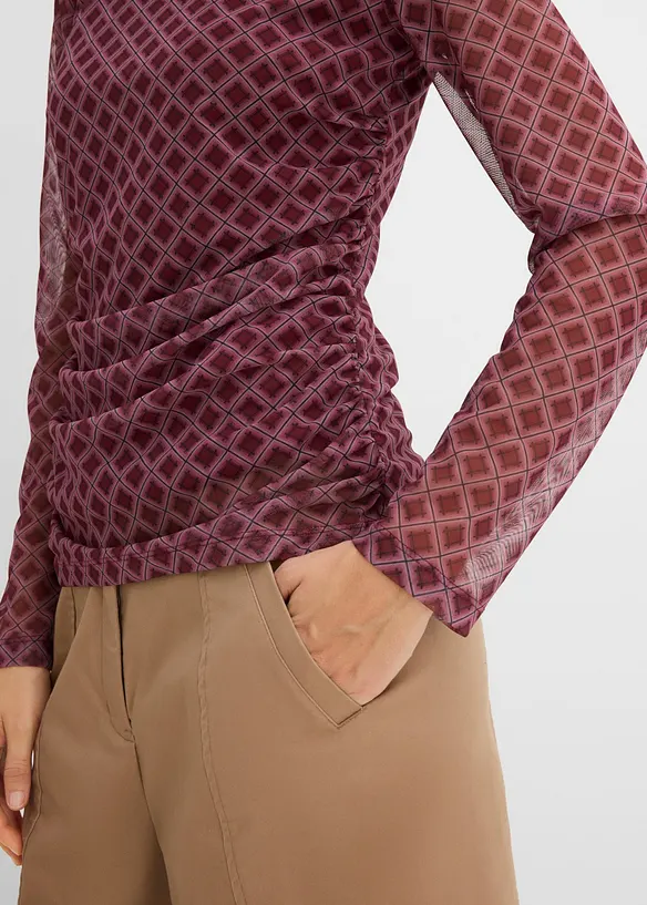 L&aring;ng&auml;rmad topp av tunn mesh, bonprix