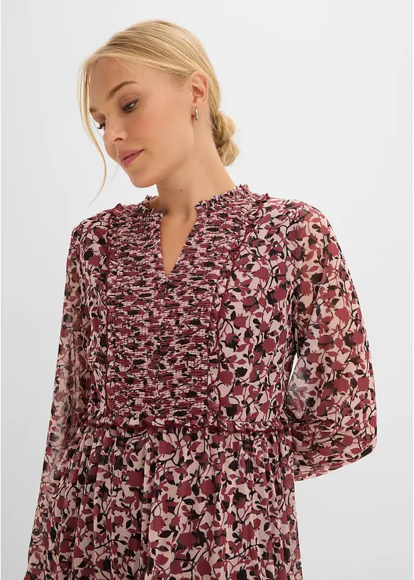 Jerseykl&auml;nning av tunn mesh, bonprix