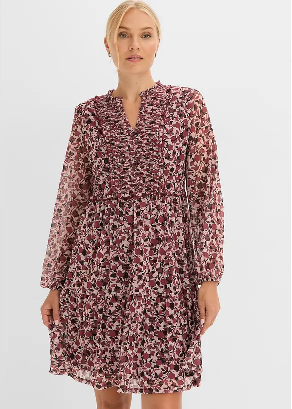 Jerseykl&auml;nning av tunn mesh, bonprix