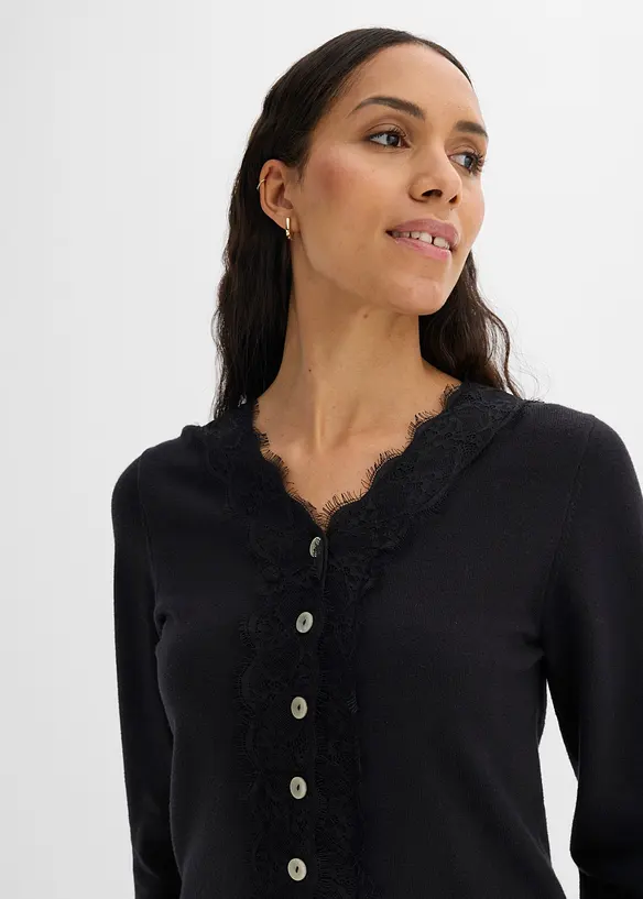 Cardigan i mjuk viskosmix, bonprix