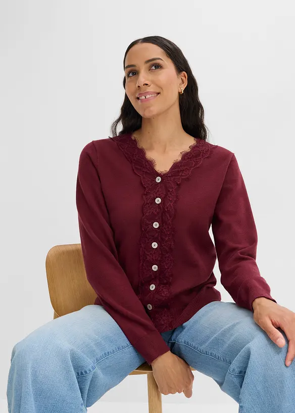 Cardigan i mjuk viskosmix, bonprix