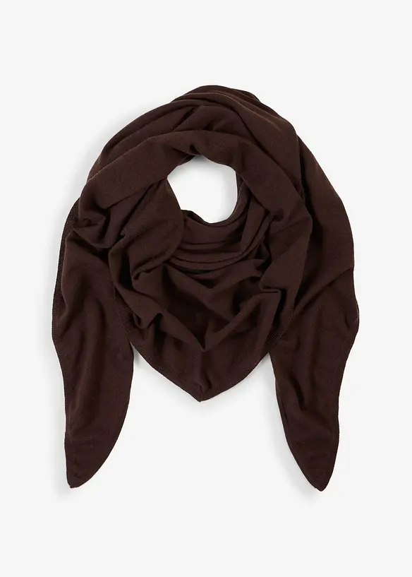 Finstickad scarf i bomull och ull, bonprix