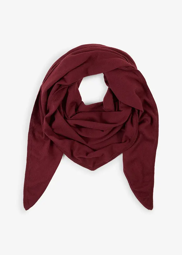 Finstickad scarf i bomull och ull, bonprix