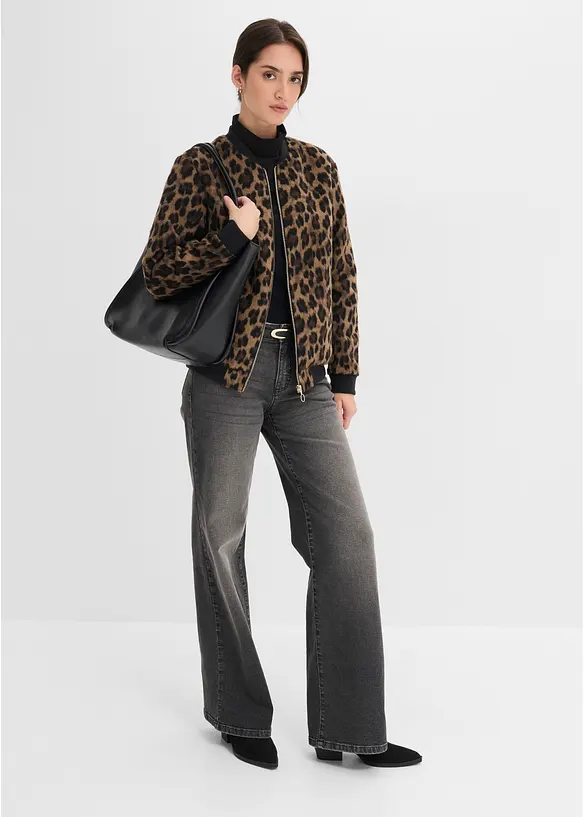 Blusjacka med yllelook, bonprix